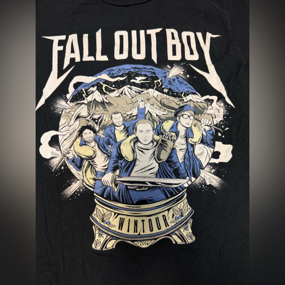 Fall Out Boy WINTOUR 2016 Tour official Concert T-Shirt Size Small Unisex